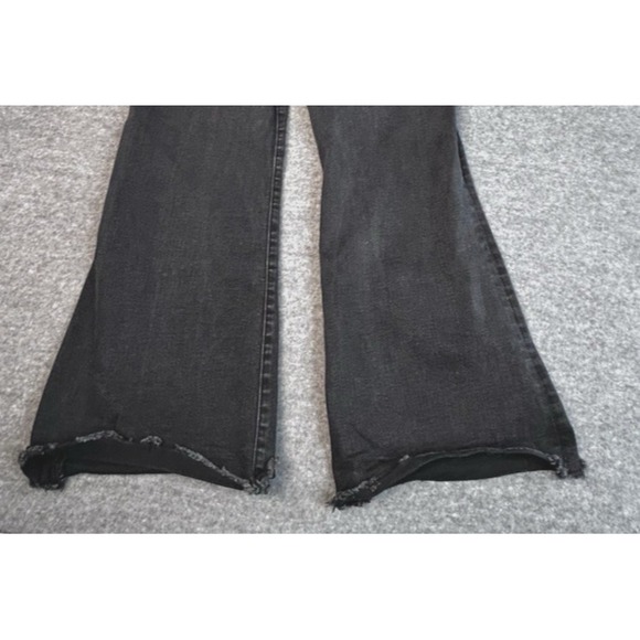 American Eagle W Size 10 Jeans Highest Rise Flare Button Fly Stretch fring - Picture 4 of 9